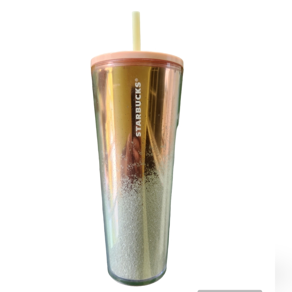 Starbucks Rose Gold 2019 Holiday Season Mirror Glitter Pink Cold Tumbler 24oz